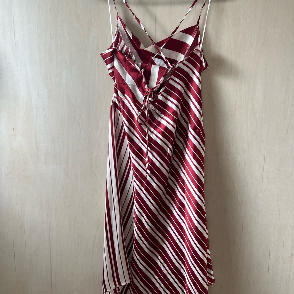 Anthropologie Red and White Striped Midi Dress - Picture 8 of 10